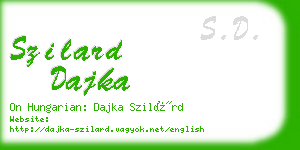 szilard dajka business card